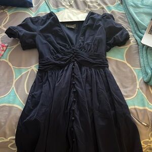 Navy Anthropologie Dress.